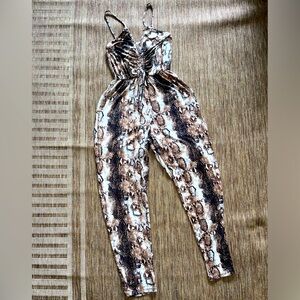 Snake print romper